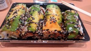 tiger veggie rolls, very tasty! at EverGreen Sushi in Zagreb