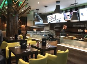 Inside at EverGreen Sushi in Zagreb