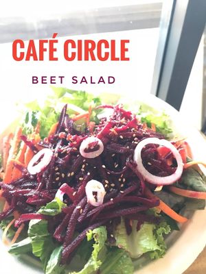 Vegan Beet Salad at Cafe Circle in Riverside
