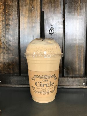 Iced Coffee. No heavy cream, but unbelievably smooth. Almond, soy, coconut milk also available. at Cafe Circle in Riverside