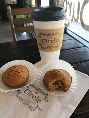 Vegan carrot cakes with nuts, cranberries etc. at Cafe Circle in Riverside