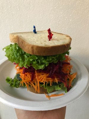 Gluten Free Beet burger at Cafe Circle in Riverside