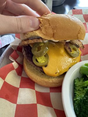 Pepper burger   at Ocala's Downtown Diner in Ocala