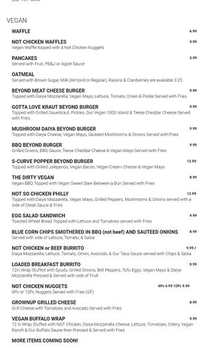 Ocala  Downtown Diner NEW Vegan menu! at Ocala's Downtown Diner in Ocala