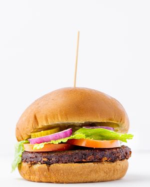 Black bean Burger at The Hummus House in Fort Lauderdale