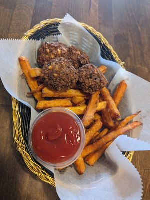 Kids falafel and fries at The Hummus House in Fort Lauderdale