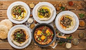 Hummus & shakshouka at The Hummus House in Fort Lauderdale