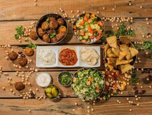 The Hummus House has a wide variety of Vegetarian and Vegan foods with a Mediterranean style and taste. at The Hummus House in Fort Lauderdale