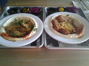 our delicious meals at The Hummus House in Fort Lauderdale