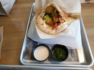 Vegan Shawarma sandwich at The Hummus House in Fort Lauderdale