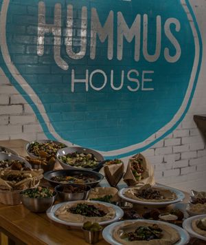 our wall at The Hummus House in Fort Lauderdale