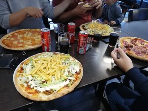 Lactose free opption posible 👍 Ellie (kebab pizza) at Catarina Restaurang och Pizzeria in Jonkoping