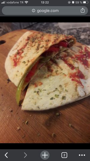 Vegan sandwich at Manca Ev Yemekleri in Istanbul