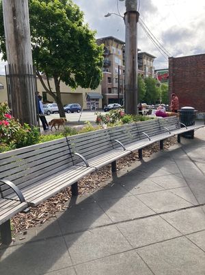 Adjacent seating  at Ballard Farmers Market in Seattle