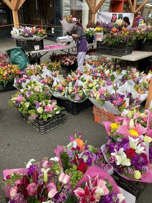 Flower Vendor at Ballard Farmers Market in Seattle