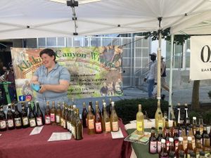 Vinegar vendor at Capitol Hill Sunday Farmers Market in Seattle