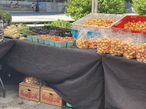 Fruit stand at Capitol Hill Sunday Farmers Market in Seattle