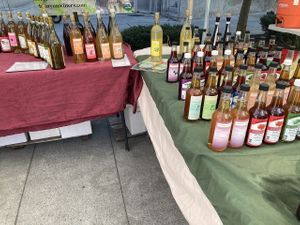 Vinegar vendor at Capitol Hill Sunday Farmers Market in Seattle