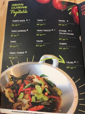 Menu 8 at Voi in Medan