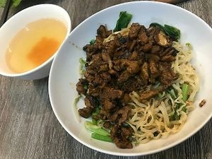 mie ayam jamur vegan ( vegan mushroom noodle ) at Voi in Medan