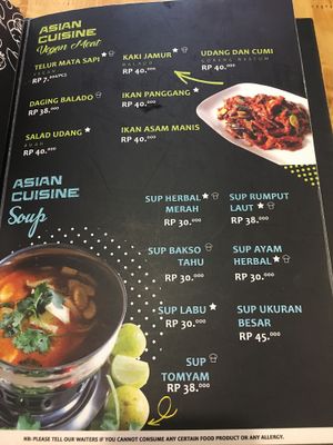Menu 5 at Voi in Medan