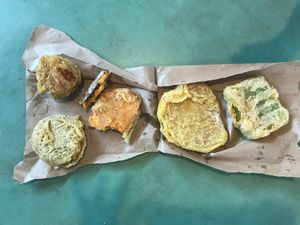 Some of the fried things you can buy here at Million Star Fried Banana 萬星炸香蕉 in East Singapore