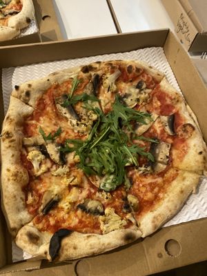 Vegan veggie pizza  at Knead Pizza in Plymouth