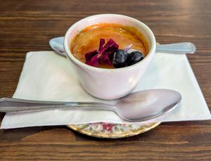 Creme brulé at The Brit in Port Talbot
