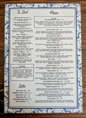 Current menu (last week) at The Brit in Port Talbot