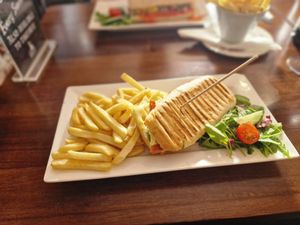 Bacon and cheeze panini at The Brit in Port Talbot