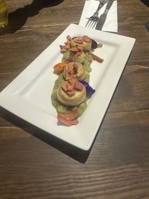 Mushroom Scallops  at The Brit in Port Talbot