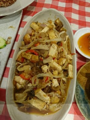 tofu with mushroom sauces at Mahob Buos - Siem Reap in Siem Reap