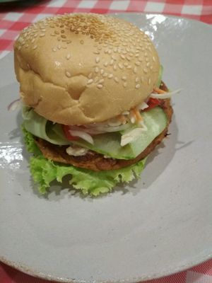 best vegan burger in asia.  at Mahob Buos - Siem Reap in Siem Reap