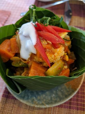 The Famous Tofu Amok - definitely order this at Mahob Buos - Siem Reap in Siem Reap