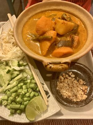 Red curry with noodles  at Mahob Buos - Siem Reap in Siem Reap