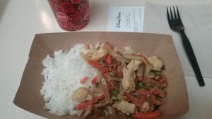 Vegan Korma dish has garden vegan chicken in it. at Walt Disney World - Sunshine Seasons in Lake Buena Vista