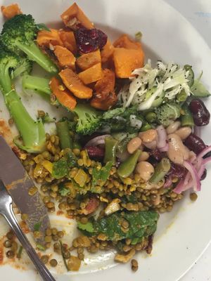 Vegan options available from the “harvest table” at Greengate in Stellenbosch