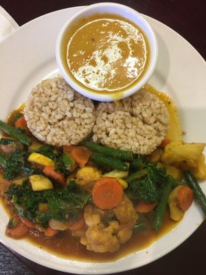 Veggie Tomato Curry with Lentil Soup at Himalayan Kabob and Curry House in Cotati