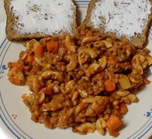 Hungarian goulash I brought home to have the next day. at Polymath Educational Cafe in Marshfield