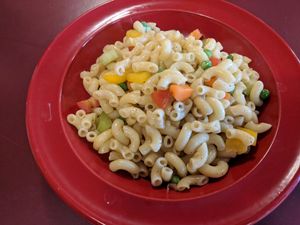 Pasta Salad at Polymath Educational Cafe in Marshfield