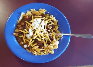 Frito Pie at Polymath Educational Cafe in Marshfield