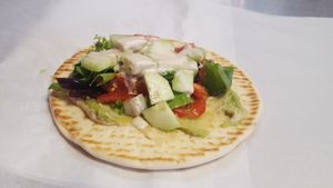 Pita at Polymath Educational Cafe in Marshfield