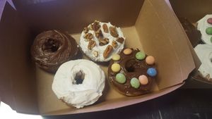 Cashew milk donuts at Polymath Educational Cafe in Marshfield