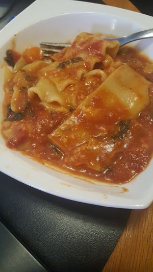 Veggie lasagna, special order  at Polymath Educational Cafe in Marshfield