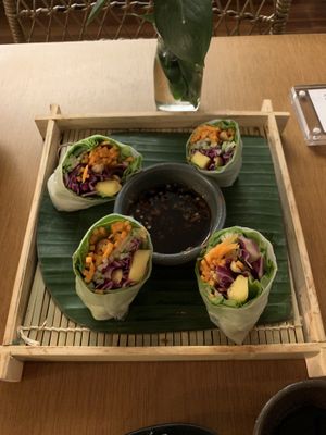 Fresh rolls  at Sushimar Vegano in Sao Paulo