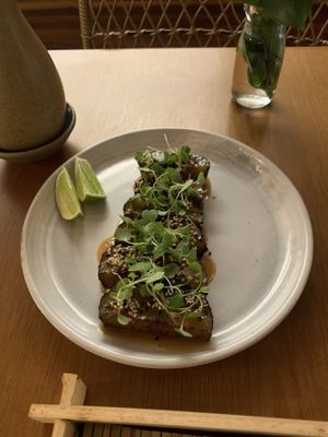 Aubergine  at Sushimar Vegano in Sao Paulo