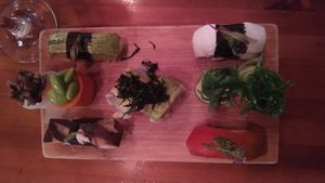 Sushi at Sushimar Vegano in Sao Paulo