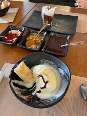 Rolinho de banana com sorvete e brigadeiro de biomassa  at Sushimar Vegano in Sao Paulo