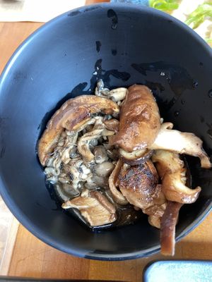 Mushroom starter  at Sushimar Vegano in Sao Paulo