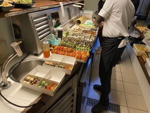 Hard working artists  at Sushimar Vegano in Sao Paulo